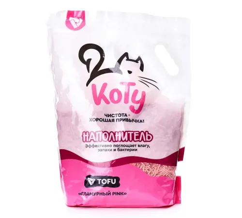 КОТУ Наполнитель TOFU Гламурный PINK 6 л