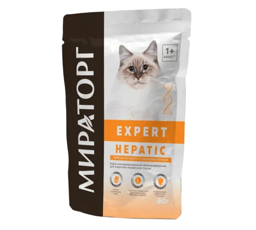 Мираторг Expert Hepatic влажный корм для кошек, 80 г