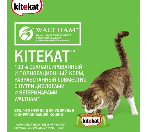 Kitekat с говядиной (кусочки в соусе), 85 г х 28 шт (уп)
