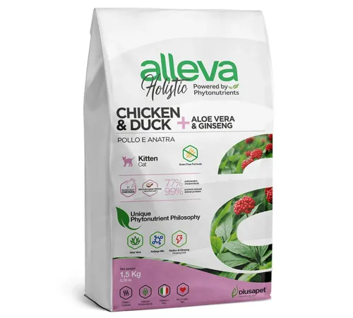 Alleva Holistic Kitten (Курица и утка), 400 г