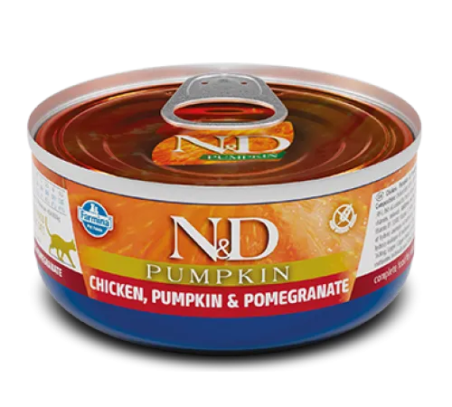 Консервы Farmina N&D Pumpkin Cat (Курица, тыква, гранат), 70 г