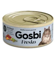 Gosbi Fresko Sterilized (Говядина, курица, зелень) 70 г