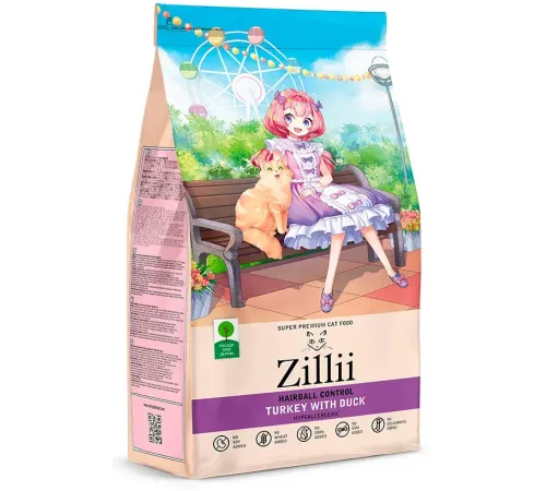 ZILLII Hairball Control (Индейка с уткой), 400 г