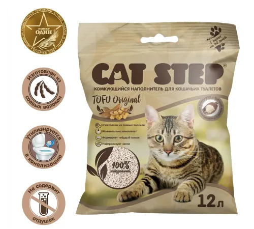 Cat Step Tofu Original, 12 л (УЦЕНКА)