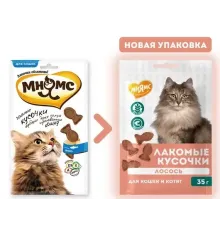 Мнямс Лакомые кусочки для кошек из лосося, 35 г