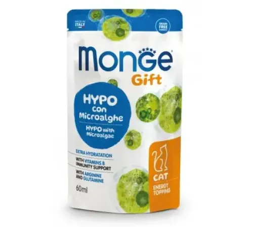 Monge Gift Energy Topping Hypo Cat из микроводорослей, 60 мл