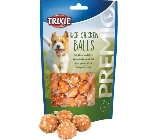 Trixie Premio Шарики из курицы с рисом для собак, 80 г