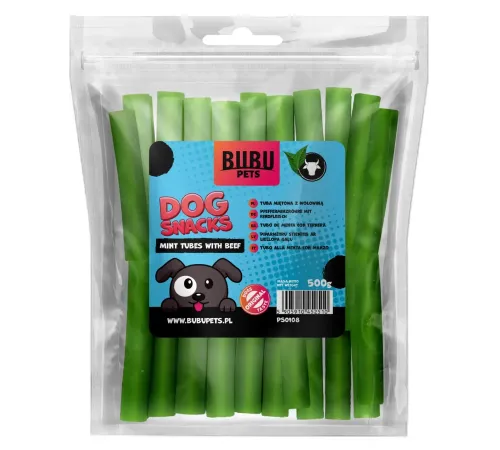 Bubu Pets Мятные трубочки с говядиной, 500 г