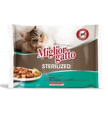 Miglior Gatto Sterilized Multi Pack Кусочки в желе, 85 г х 4 шт
