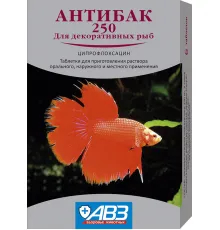 Антибак 250 Антибактериальный препарат для рыб 6 табл