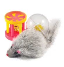 Triol XW0087 Игрушка для кошек Мяч, мышь, барабан, 1 шт (уп)