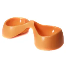 United Pets Миска двойная Bicio, 2х230 мл, оранжевая