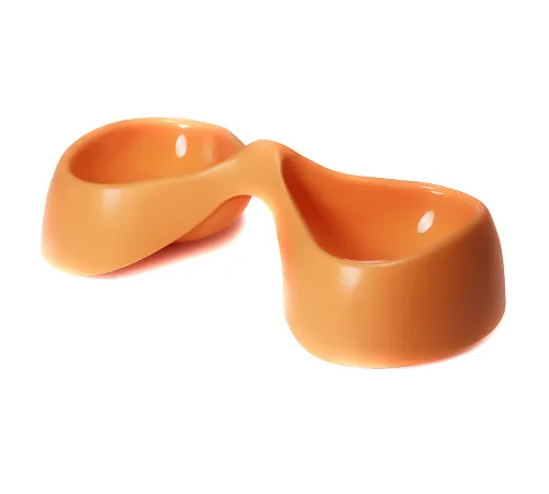 United Pets Миска двойная Bicio, 2х230 мл, оранжевая