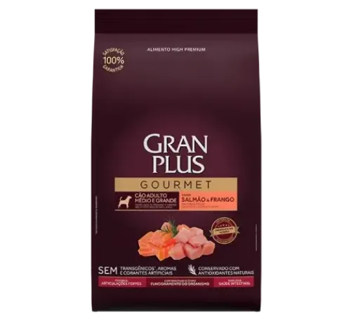 Granplus Gourmet Dog Adult Medium & Large (Лосось, цыпленок), 10,1 кг