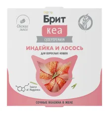 Брит Кеа для взрослых кошек (Индейка и лосось в желе), 75 г