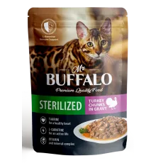 Mr. Buffalo Sterilized Cat (Индейка в соусе), 85 г