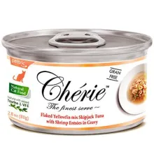 Cherie хлопья тунца с цельными креветками в подливе 80 г