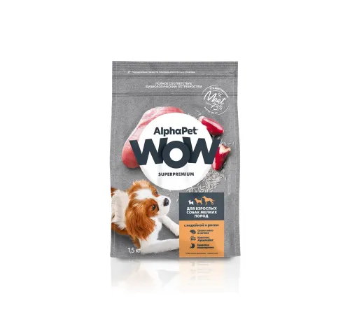 AlphaPet WOW Superpremium Dog Mini Adult (Индейка с рисом), 500 г