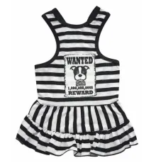 Doggy Dolly Платье Wanted в черно-белую полоску М