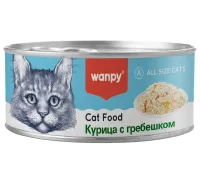 Wanpy Cat Консервы Курица с гребешком, 95 г