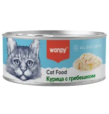 Wanpy Cat Консервы Курица с гребешком, 95 г