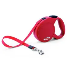 Поводок-рулетка Flexi Mini Compact Cat XS лента 3 м, красный