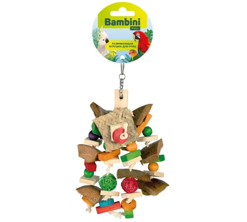 Bambini Pets Игрушка для крупных попугаев Кокосовый переполох, 30 см