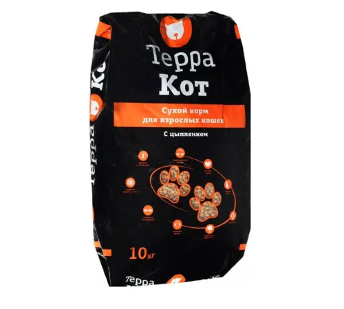 Терра Кот для взрослых кошек (Цыпленок), 10 кг