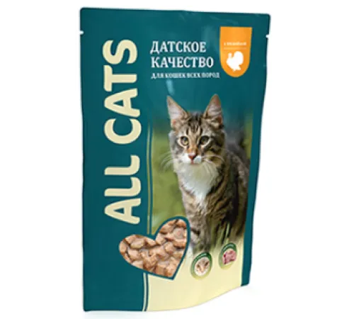 All Cats с индейкой в соусе, 85 г х 28 шт