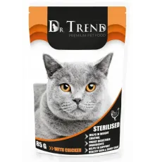 Dr.Trend Консервы для стерилизованных кошек (Курица), 85 г