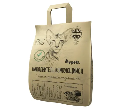 Mypets Наполнитель ТОФУ Зеленый чай, 5 л