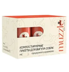 Muzzle Крахмальные пакеты для выгула собак, 6 рулонов х 15 пакетов