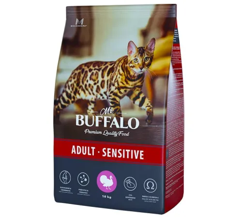 Mr. Buffalo Cat Adult Sensitive (Индейка), 10 кг