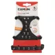 CAMON Шлея с заклепками и поводком черная S, 33-40 см+120 см