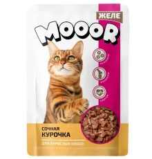 MOOOR Консервы для кошек (Курица в желе), 75 г х 28 шт
