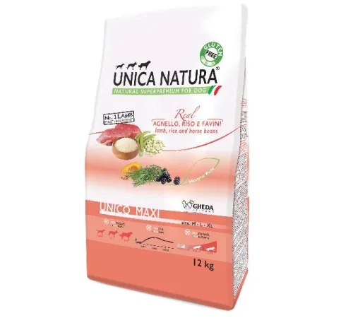 Unica Natura Unico Maxi (Ягненок, рис, конские бобы) 2,5 кг
