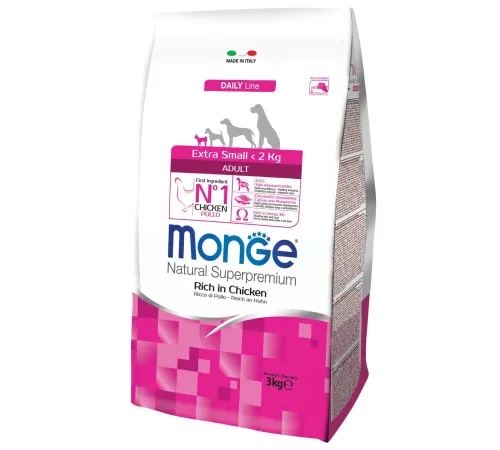 Monge Dog Daily Extra Small Adult (Курица), 3 кг