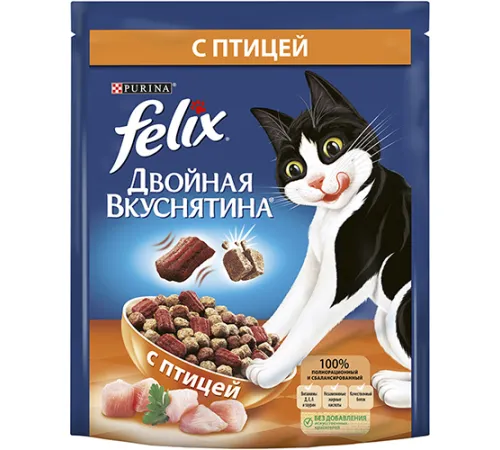 Felix Двойная вкуснятина для кошек (Птица), 600 г