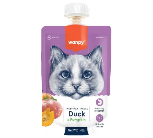 Wanpy Cat Мясное пюре из утки, 90 г