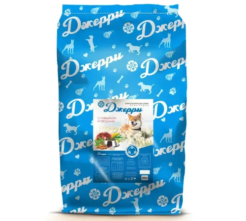 Джерри для взрослых собак (Говядина с овощами), 10 кг