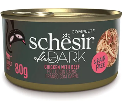 Schesir After Dark (Курица, говядина в бульоне), 80 г