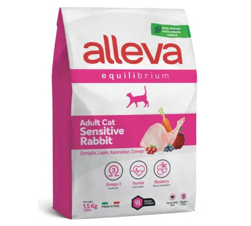 Alleva Equilibrium Sensitive Adult Cat (Кролик), 400 г
