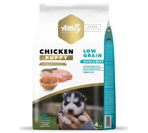Amity Super Premium Puppy (Курица), 4 кг