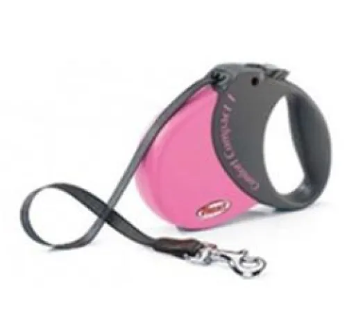 Рулетка Flexi Comfort Compact S, лента 5 м (розовый)