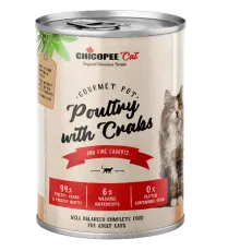 Chicopee Adult Cat (Домашняя птица с крабами) 400 г х 6 шт