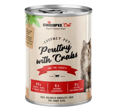Chicopee Adult Cat (Домашняя птица с крабами) 400 г х 6 шт
