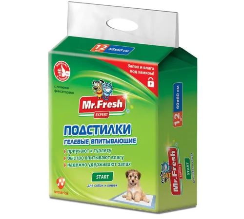 Mr.Fresh Expert Start Подстилки для собак, 60х60 (12 шт)