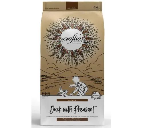 Craftia Natura Puppy Mini (Утка, фазан), 2 кг