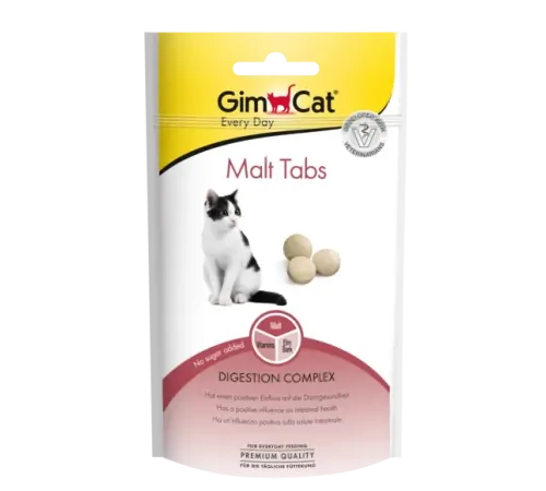 Gimcat Витаминное лакомство для кошек Malt tabs, 40 г