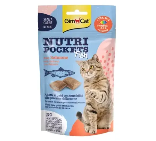 GimCat Nutri Pockets с лососем, 60 г